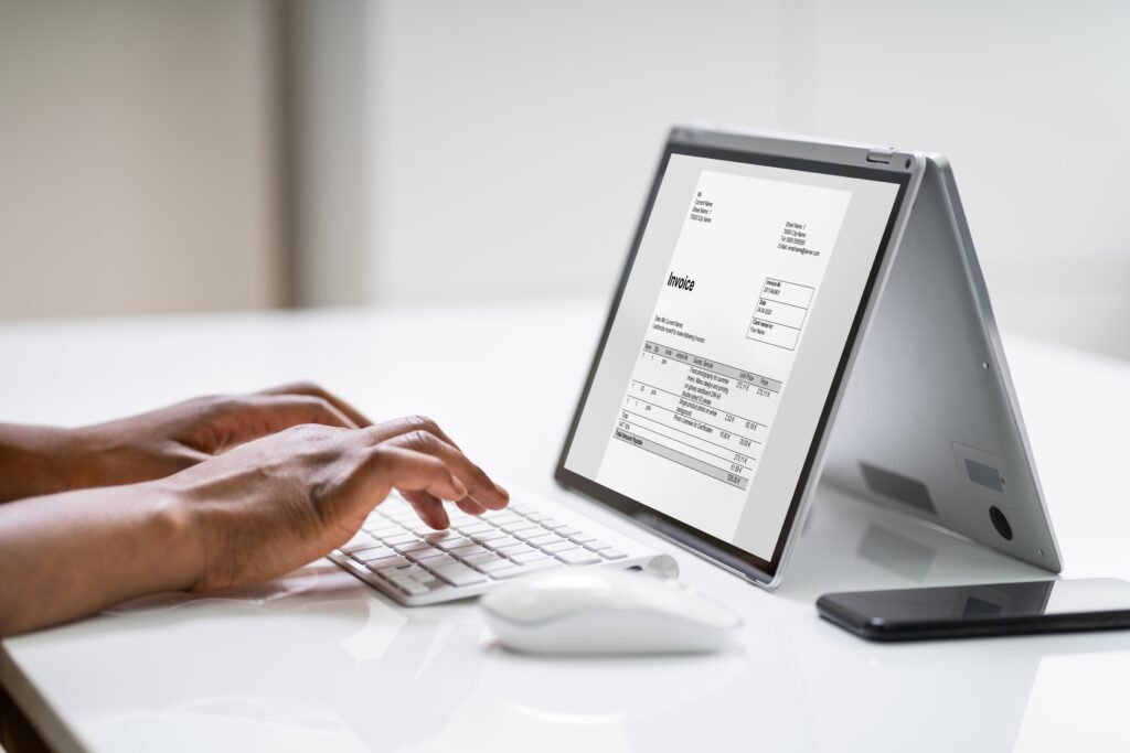 Digital Invoice Document Or Payment Receipt
